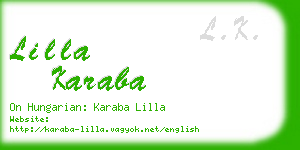 lilla karaba business card